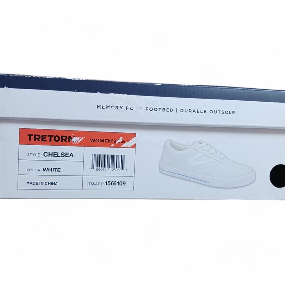Tretorn Womens White Chelsea Canvas Lace Up Sneakers Running Shoes Size 8.5 NWT - Picture 11 of 13